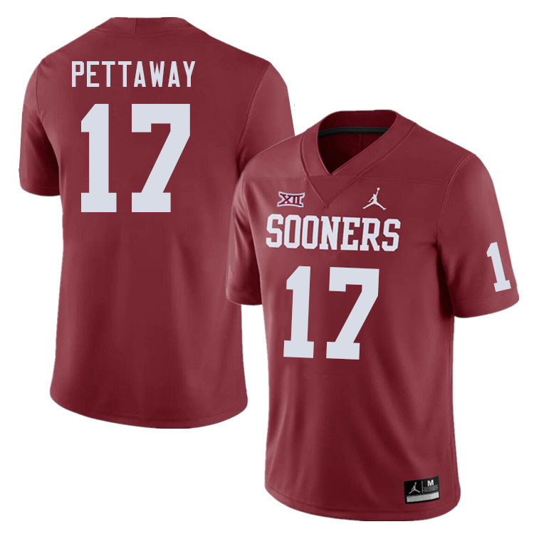 Men #17 Jaquaize Pettaway Oklahoma Sooners College Football Jerseys Stitched Sale-Crimson - Click Image to Close
